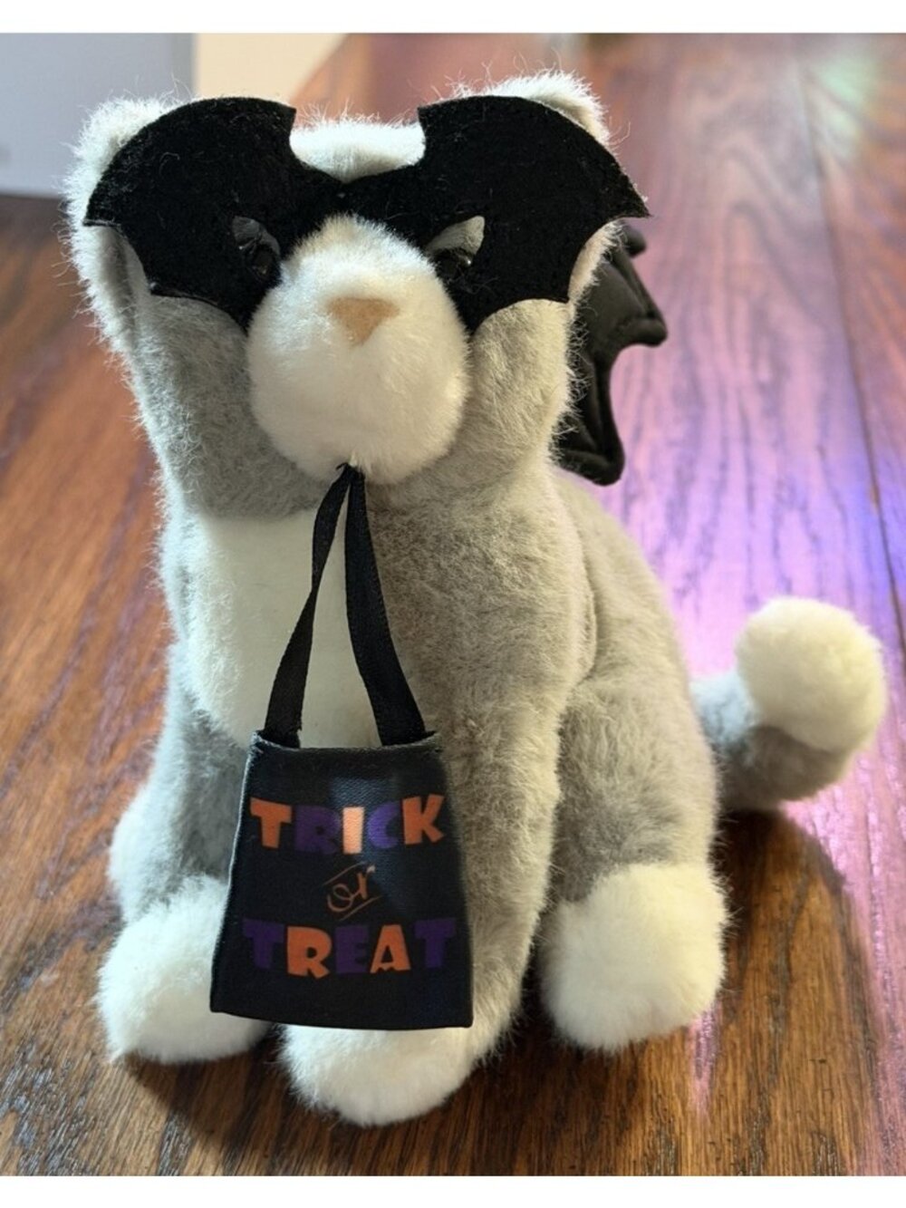 Douglas Mini Bat Cat Gray with Wings and Treat Bag Plush Stuffed Animal Toy, 6"‎